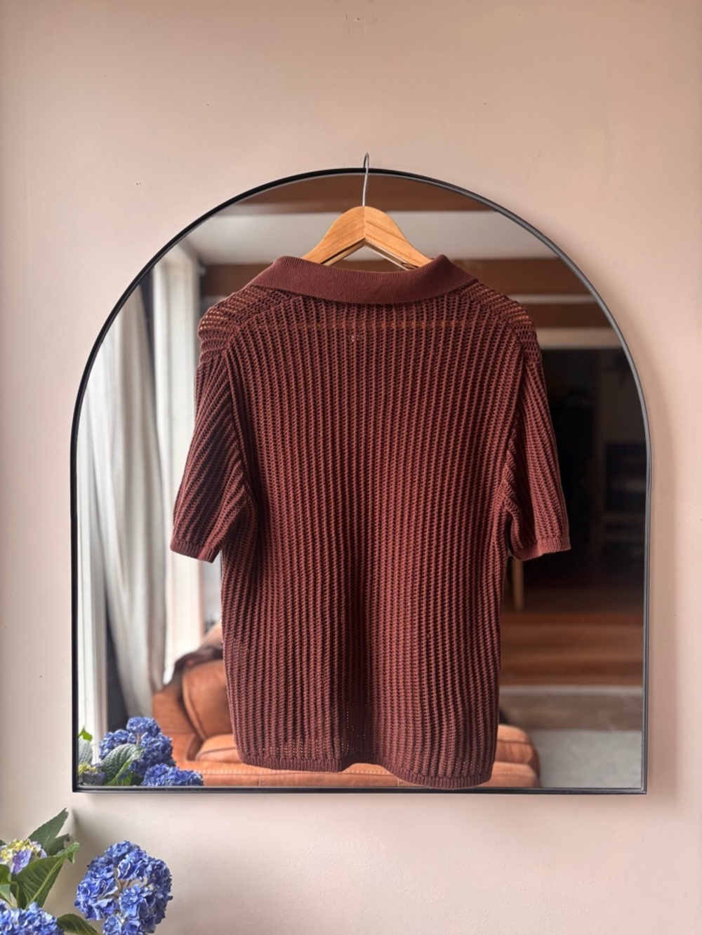 OAK + FORT | knit v neck polo | size xs - Picture 3 of 3
